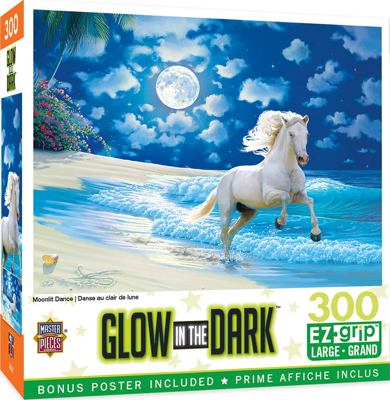 Masterpieces 300 Piece EZ Grip Glow in the Dark Jigsaw Puzzle - Moonlit Dance - 18"x24"
